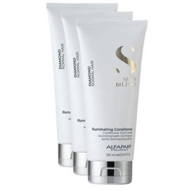 Imagem de Kit 3 Condicionador Alfaparf Diamond Illuminating  200ml - Alfaparf Mi