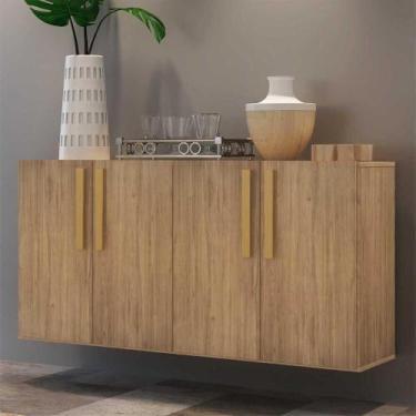 Imagem de Aparador Buffet 4 Portas Suspenso Viena Multimóveis Rustic/Natural