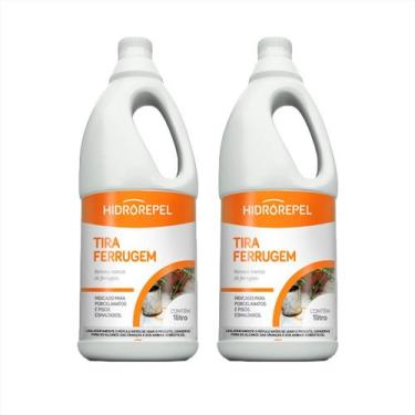 Imagem de Remove Ferrugem Tira Ferrugem Piso Porcelanato 1l Kit C/2 - Hidrorepel