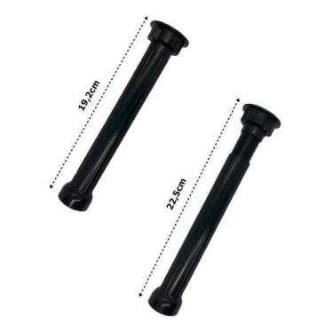 Imagem de Kit Com 4 Pés Cozinha/armário Plástico19,2 A 22,5cm - FERRAGENS, Preto