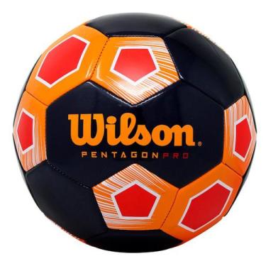 Imagem de Bola de Futebol Pentagon Pro 5 Wilson, Preto, Vermelho