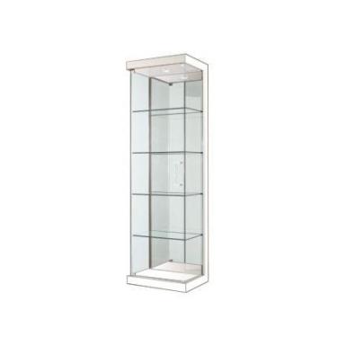 Imagem de Cristaleira em vidro 01 porta Glass - DesignerDecor, Branco laca