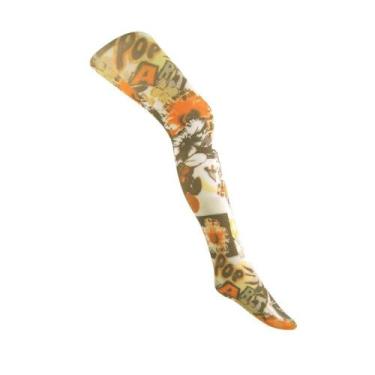 Imagem de Meia Calça Pop Art Microfibra fio 50 Jiggy PAT, ÚNICO, Off white