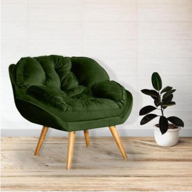 Imagem de Cadeira Poltrona Sala Decor Flórida Veludo Luxo Reforçada - CASA FRANS