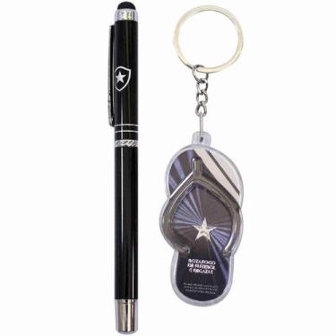 Imagem de Jg Caneta Metal Touch Screen Chaveiro Chinelo - Botafogo - Mileno