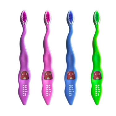 Imagem de Kit 4 Escovas Dental Coleção Monstrinhos Cerdas Macias Klin, Colorido