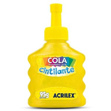 Imagem de Cola Especial para Artesanato Cintilante 95g Amarelo Acrilex