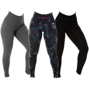 Imagem de Kit com 3 Leggings Basic Suplex Fitness - Click Mais Bonita, GG