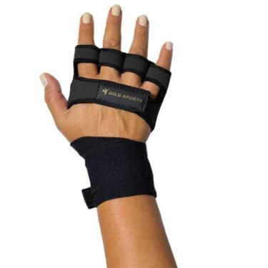 Imagem de Luva Fitness Gold Sports com Bandagem Pro II - Preto, Preto, G, Unisse