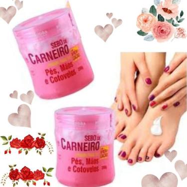 Imagem de Creme Hidratante Pé Mãos Rachadura Sebo De Carneiro 200g - Rhenuks-6 u