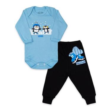 Imagem de Conjunto Body Manga Longa Baby Duck Comfort Pinguim Patins Azul, M