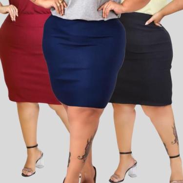 Imagem de Saias Evangélicas Feminina Plus Size Kit 03 Unidades - Mayara Manzano,