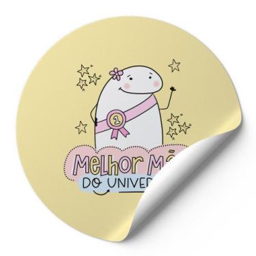 Imagem de Etiquetas Adesivos Redondos Meme Bentô Dias Das Mães Melhor Mãe Do Uni