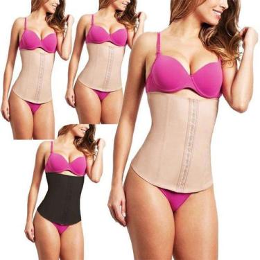 Imagem de KIT 4 Cinta Modeladora Emborrachada Esbelt Cotton  shaper feminino , M