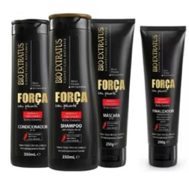 Imagem de Força Com Pimenta Bio Extratus Kit Duo 350ml Mascara 250g e Finalizado