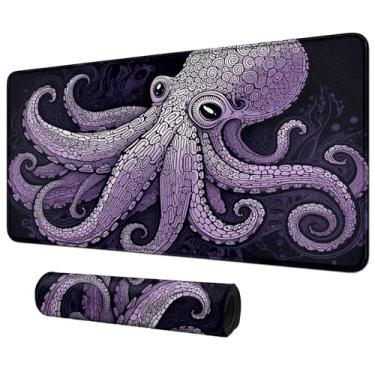 Imagem de Tapete de jogo de polvo roxo para MTG e TCG, tapete de mesa BFDHGQZC de 61 cm x 35 cm para MTG/RPG/CCG, tapete de mesa perfeito para jogos de cartas, videogames, computador, escritório