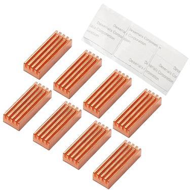 Imagem de Uxcell dissipador de calor de resfriamento com 8 peças de memória IC de cobre 22 mm x 8 mm x 5 mm para DDR RAM VGA