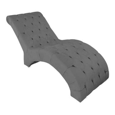 Imagem de Recamier Divã Espreguiçadeira Para E Sala Cliníca Estética Antonella Suede preto