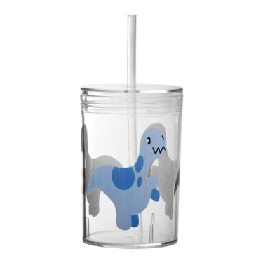 Imagem de Youngever Copo infantil Tritan reutilizável de 396 g com tampa e canudo, copo de canudo infantil inquebrável