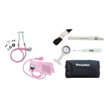 Imagem de Kit Acadêmico De Enfermagem Completo 7 Peças - Premium,  Rosa