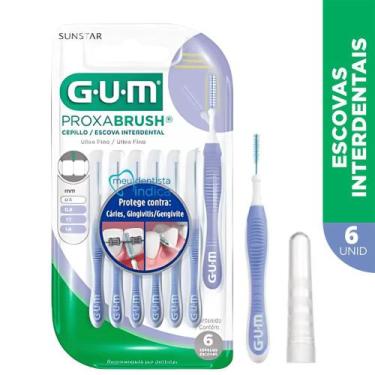 Imagem de Escova Interdental Ultra Fina  0.6mm  GUM  6 unidades