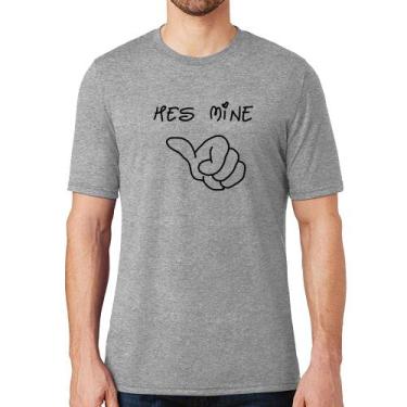 Imagem de Camiseta He's Mine - Foca na Moda, Cinza, GG