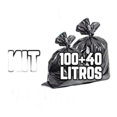 Imagem de Kit Saco De Lixo 100un 100l E 100un 40l Preto Reforçado - HIGIPACK