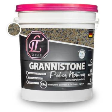 Imagem de Massa Para Efeito Pedras Naturais Grannistone 25 Kg - LT Shiner, Ouro 