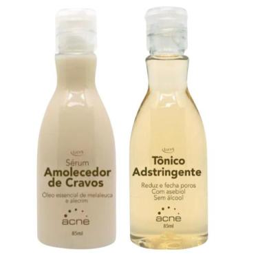 Imagem de Kit anti-acne - amolecedor de cravos tônico adstringente facilita a re