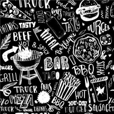 Imagem de Papel de Parede Temático Área Gourmet e Churrasco 1,5m - DEKAL DECOR