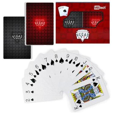 Imagem de Baralho Jogos de Cartas Vegas Mb 100% Plástico C/ 108 Cartas - MBTech