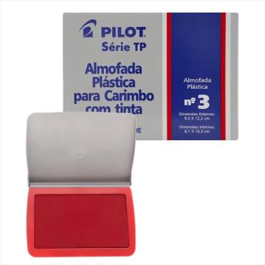Imagem de Almofada para carimbo Pilot N3 vermelho