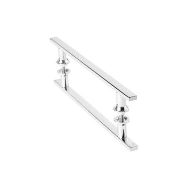 Imagem de Puxador Para Porta De Correr Vidro Madeira Inox 20cm M.S - Unidas
