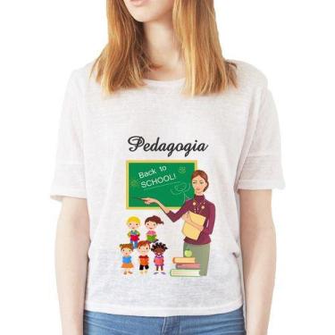 Imagem de Camisa Feminina Profissão Pedagogia - Porto Blue, Branco, XG