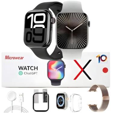 Imagem de Kit Smartwatch Relógio W10 Microwear Original Lançamento 2025 Feminino