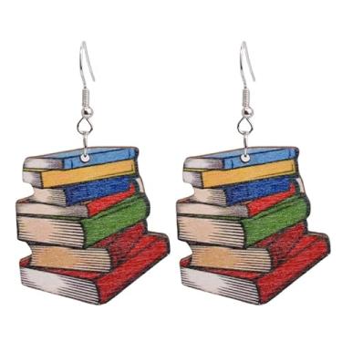 Imagem de Brincos para professores, brincos de lápis para mulheres, meninas, lindos lápis de maçã, em forma de régua, brincos de madeira leves para professores, colorido, presente de agradecimento ao professor,