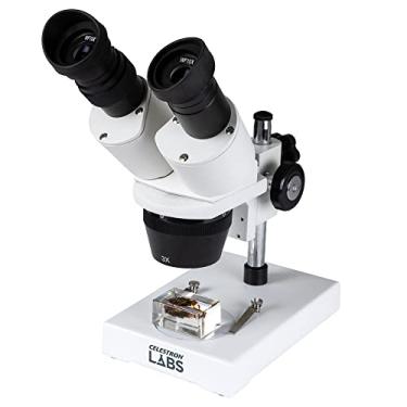 Imagem de Celestron – Microscópio estéreo – Celestron Labs S1030N – Cabeça ergonômica binóculo – Ampliação de 10x e 30x