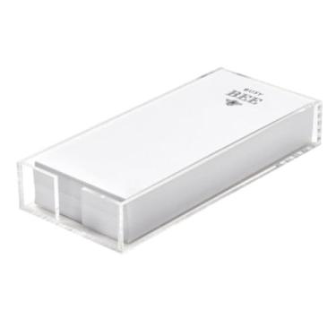 Imagem de Santa Barbara Design Studio Michel & Co. Conjunto de suporte de acrílico e bloco de notas, 10 x 25 cm, transparente