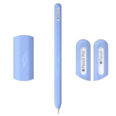 Imagem de Capa protetora ultrafina para Apple Pencil Pro e Apple Pencil 2ª geração de silicone compatível com Apple Pencil Pro (azul brilhante)