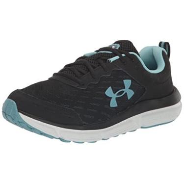 Imagem de Under Armour Charged Assert 10 feminino, (003) preto/água parada/cinza halo, 6.5 Wide