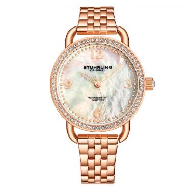 Imagem de Relógio Feminino Stuhrling Symphony 3955 Quartzo 38mm, Ouro Rosa