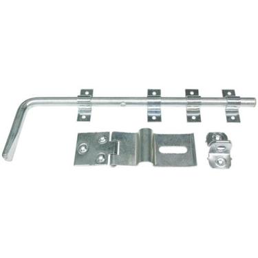 Imagem de Ferrolho Trinco para portão com porta cadeado 30 cm zincado  Loth com 