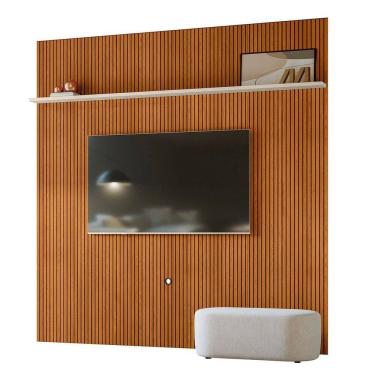 Imagem de Painel 2,40m para Tvs até 75 Pol New Guapore Cinamomo/Off White