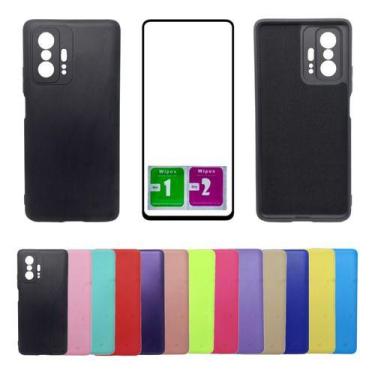 Imagem de Capa Aveludada Para Xiaomi 11t Pro + Pelicula Vidro 3d - Mustangshop, 