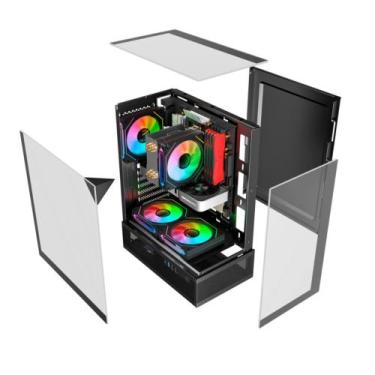 Imagem de Gabinete Liketec Kingdom Dark Mid Tower Vidro Temperado USB S/Fan Pret