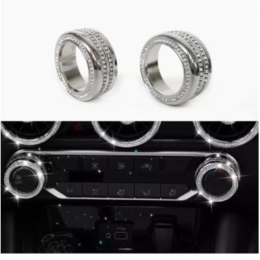 Imagem de THHAUUC Anel de botão de ar condicionado brilhante adequado para Nissan Sentra Altima SR 2020 2021 2022 2023 2024 2025 acessórios de decalque decorativo de strass