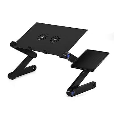 Imagem de ZJchao Suporte para Laptop Com Ventilador, Mesa de Laptop 360° Ajustável Dobrável com Almofada e Mouse Pad
