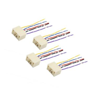 Imagem de Hihaha Tomada de interruptor de janela elétrica de carro 5 pinos adaptador de plugue de chicote de fios CC 12 V 4 peças 1