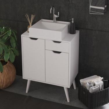 Imagem de Armário Para Banheiro 2 Portas 1 Gaveta 60cm BN3637 Tecno Mobili