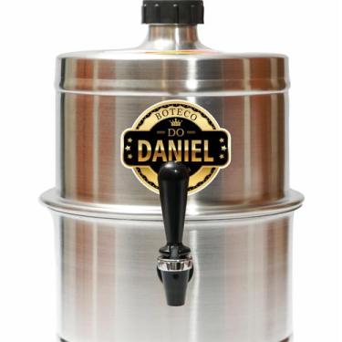 Imagem de Chopeira Portatil A Gelo Aluminio Personalizada 5.1lt Boteco com o Seu